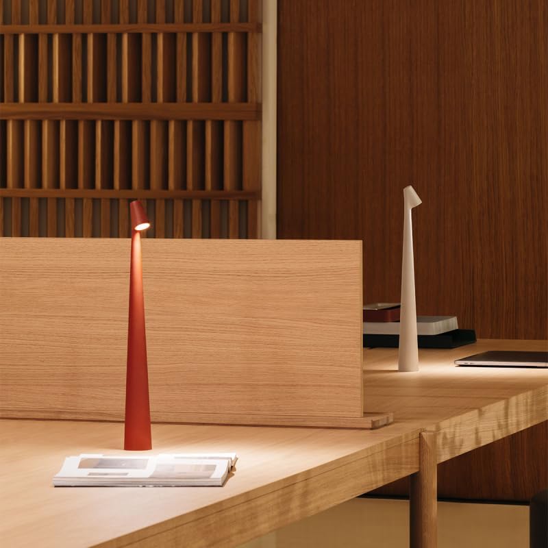 Portable LED Table Lamp with Touch Sensor, Metal Desk Lamp with 3 Brightness Levels, Rechargeable Night Light with 3 Colors Touch Control for Bedside and Dining Room (White) - Image 3