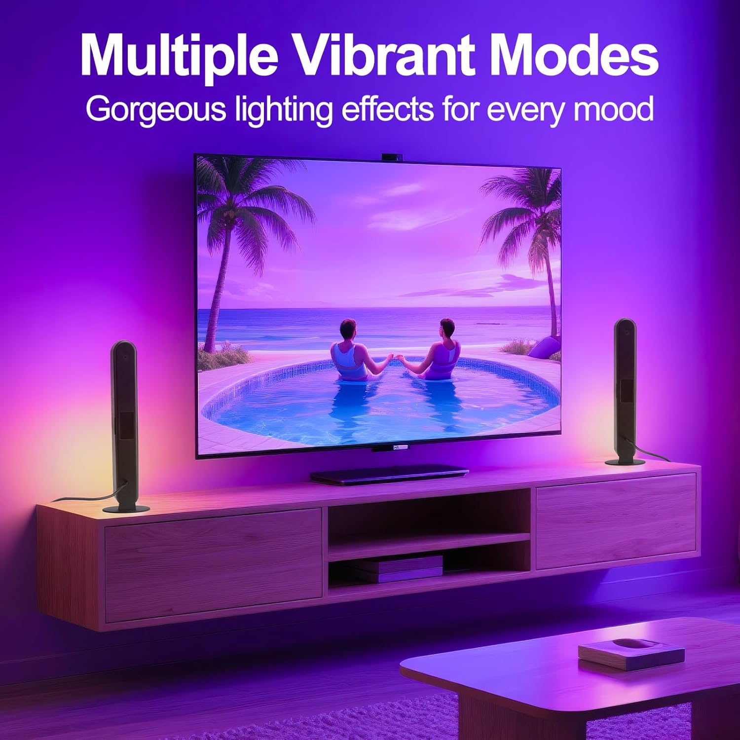 RGB light strip, smart LED light strip suitable for room size, three control modes, dynamic music synchronization mode, USB interface - Image 3