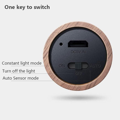 Night light with motion sensor, indoor lamp with LED, magnetic and portable lighting, no plug, USB charging function, wall lamp for hallway, bedroom, wardrobe, table, stairwell, cupboard, kitchen, etc., walnut - Image 4