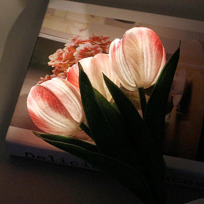Tulip night light, rechargeable LED night lamp, floral table lamp for bedroom living room birthday party desktop home decoration - Image 5