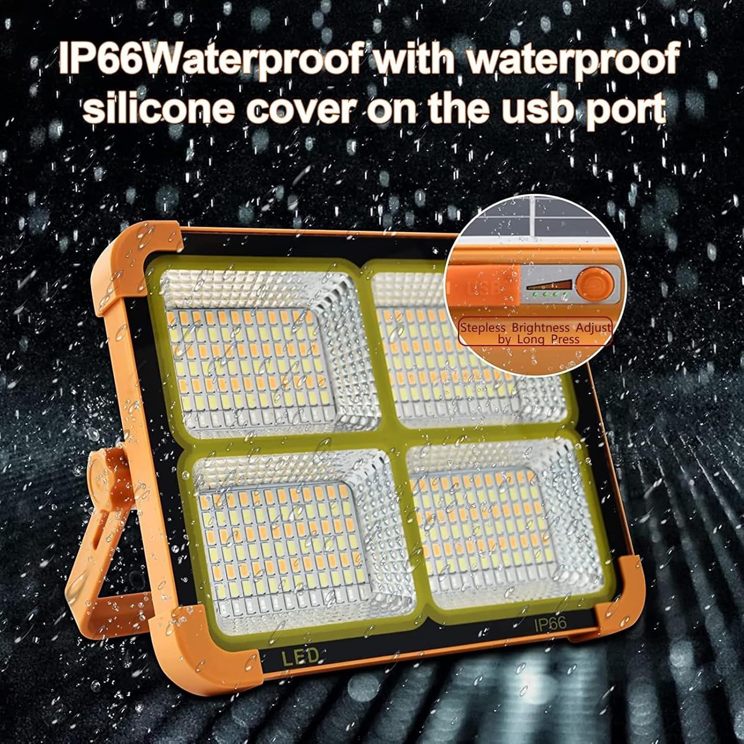 Solar Powered Outdoor Lamp - Portable - USB Rechargeable - Multifunctional - 1 Pack - Image 3