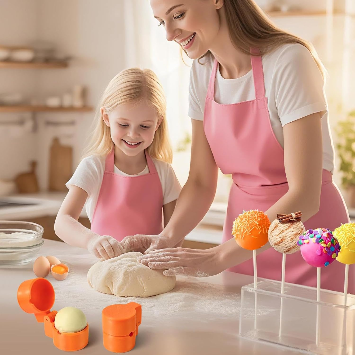 Cake Pop Mold, 3D Printed Cake Pop Mold for Home Baking - Non-Stick Backing Bakeware for Desserts, Clay, Candy, Kids Parties, Home, Parties, Baby Showers, Weddings, Christmas, School - Image 2