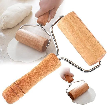 Beech Rolling Pin Double-Sided Wooden Flour Dumpling Wrapper Roller Rolling Pin Hand-Held Baking Tools / 117 - Image 4