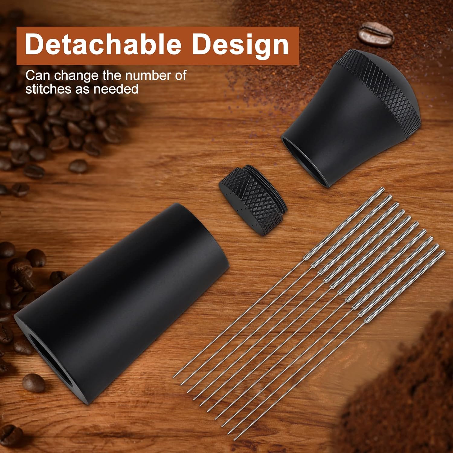Csuntikulo WDT Tool, improved WDT Tool Espresso needle with 7 fine needles, coffee tamper espresso needle, coffee accessories, espresso coffee mixer, espresso coffee mixer for barista - Image 3
