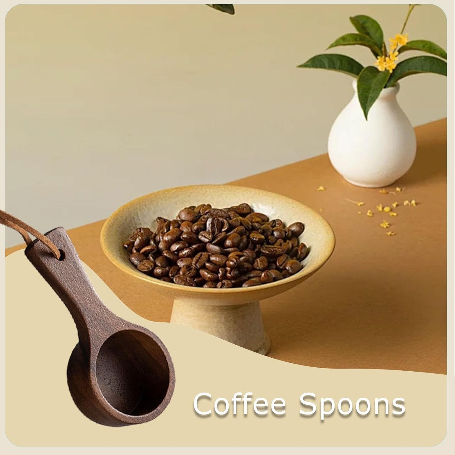 Wooden Coffee Measure Cup - Coffee Measuring Cup, Wooden Coffee Tools, Wooden Coffee Measure Cup | Natural Wooden Coffee Measure Cup, Luxury Spoon Tool with Long Handle, AC - Image 5