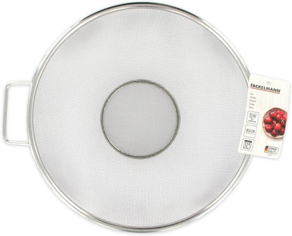 Fackelmann sieve Ø 26 cm, colander made of stainless steel, fine-mesh sieve with handles as a perfect kitchen accessory and kitchen helper in your kitchen, dishwasher safe (Color: silver), Quantity: 1 - Image 5