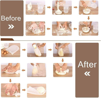 Silicone Kneading Bags, Non-Stick Kneading Bags, Dough Bags, Mixing Bags, Baking Tools, Kitchen Supplies for Making Pastry, Bread, Pizza - Image 3