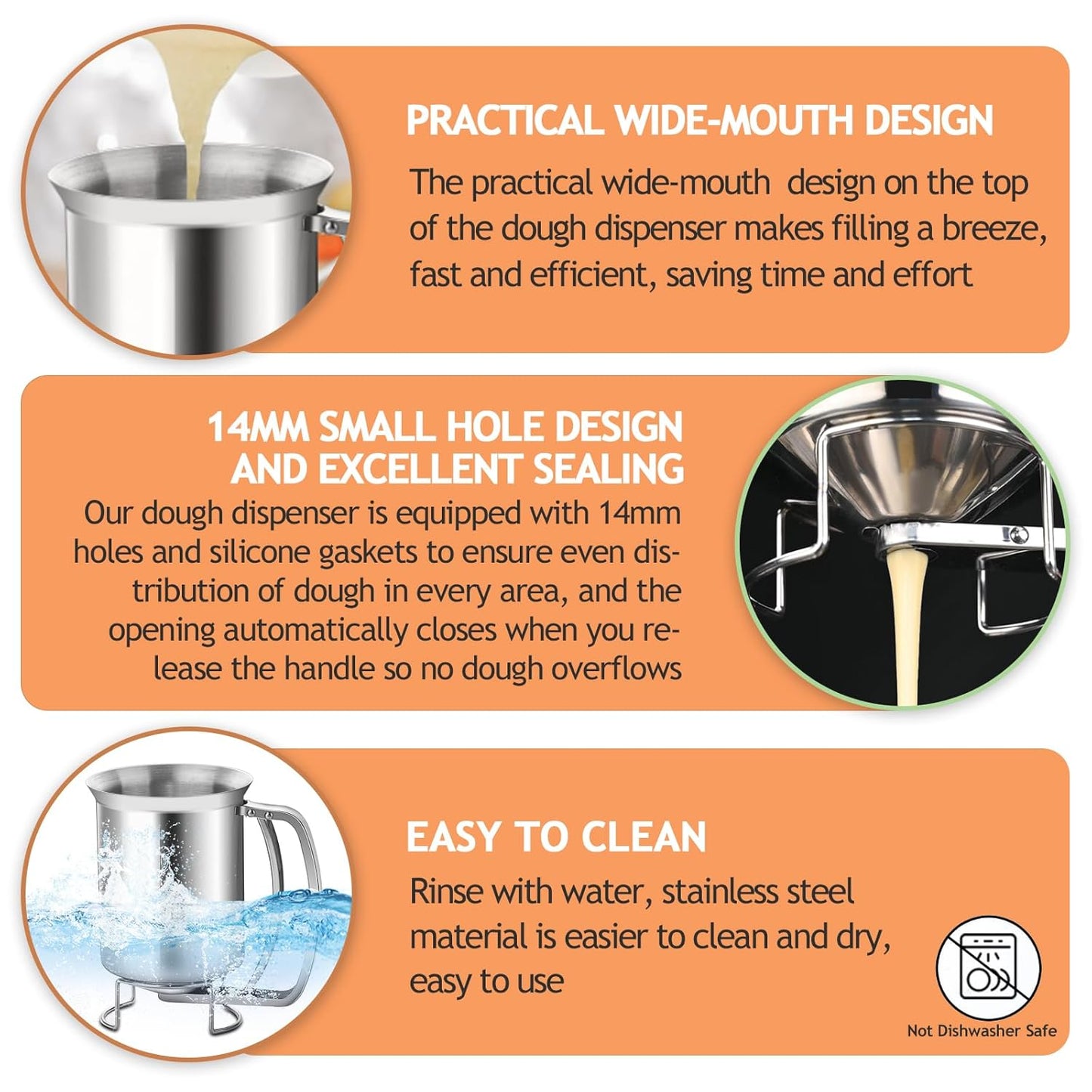Batter Pourer - 900 ml With Squeeze Lever - Kitchen Aid For Cake And Pie - Image 4
