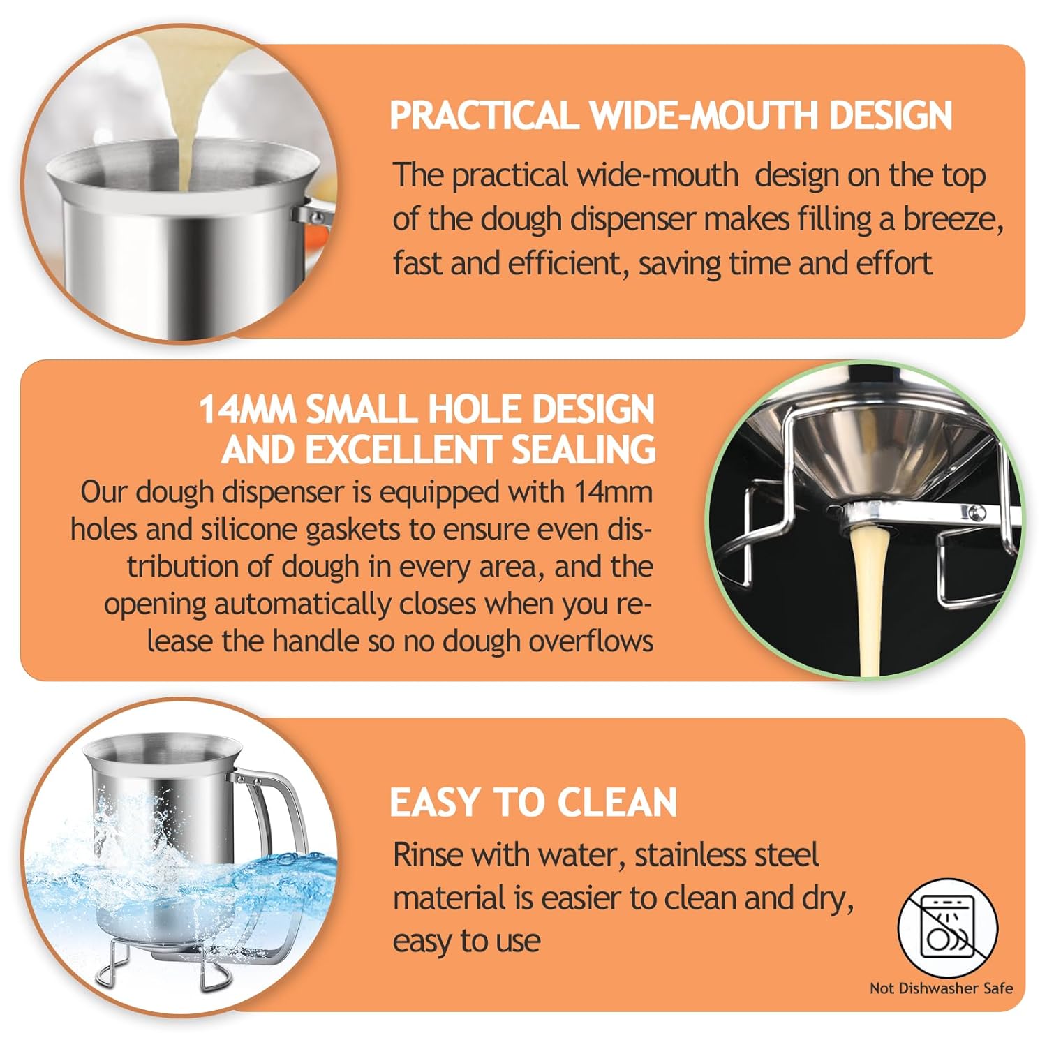 Batter Pourer - 900 ml With Squeeze Lever - Kitchen Aid For Cake And Pie - Image 4