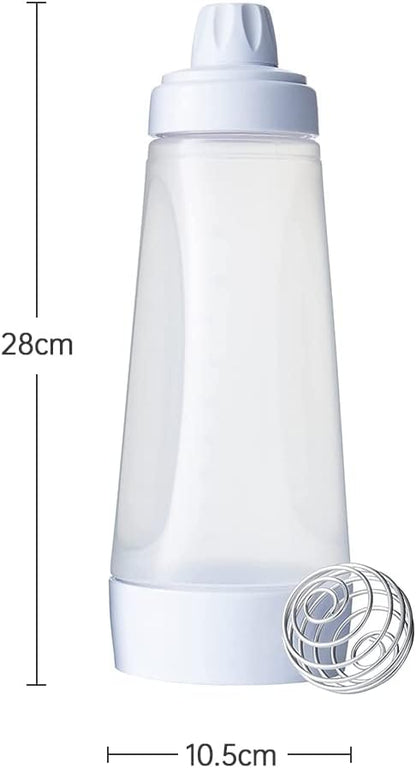 Squeeze bottle for batter - pancakes and waffles - with mixing ball - Image 2