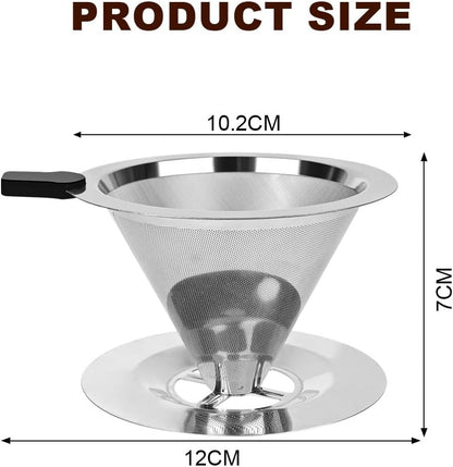 Coffee Filter - Reusable Stainless Steel Filter - Paper-Free - For Manual Coffee - Image 2