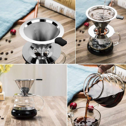 Coffee Filter - Reusable Stainless Steel Filter - Paper-Free - For Manual Coffee - Image 3