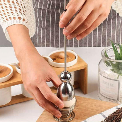 Egg Shell Cracker - Stainless Steel Kitchen Aid - For Soft-Boiled Eggs - Easy to Clean - Kitchen Utensil - Image 5