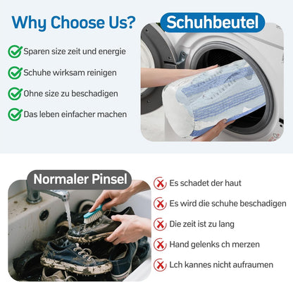 Shoe Wash Bag - Set of 2 - With Zipper - 360 Degree Cleaning - For Sneakers and Sports Shoes - Image 4