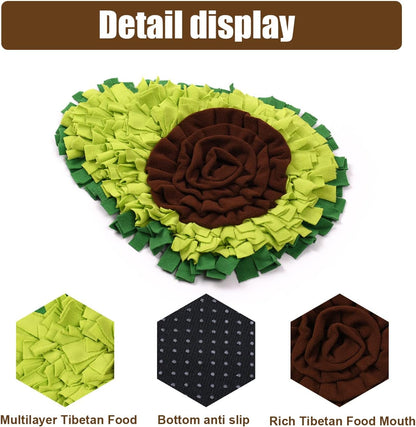 Snuffle Mat - Avocado Design with Foldable - For Dogs and Cats - Green Training Mat - Pet Activity - Image 4