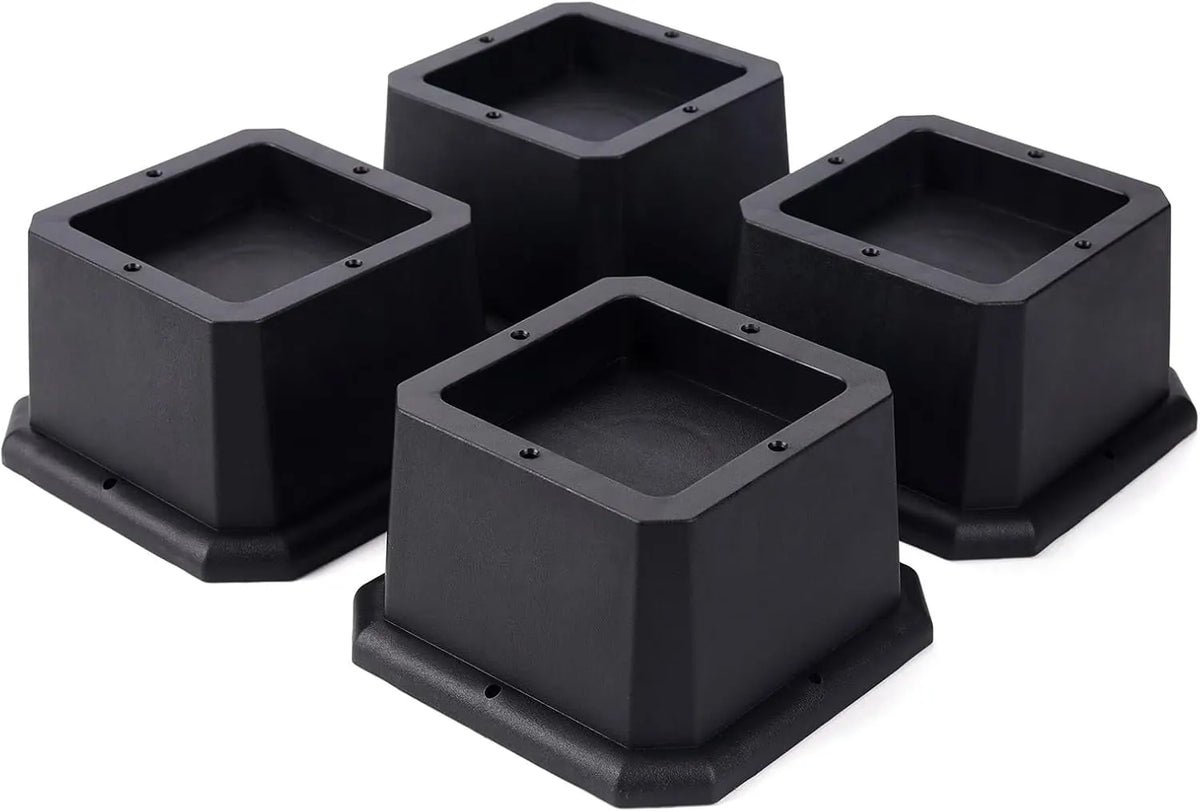 Furniture Risers 2 Inch Bed Risers Heavy Duty Adjustable Bed Lifts for Dorm Rooms Tables Desk Chair Leg Extenders 4-Pack Black - Image 3