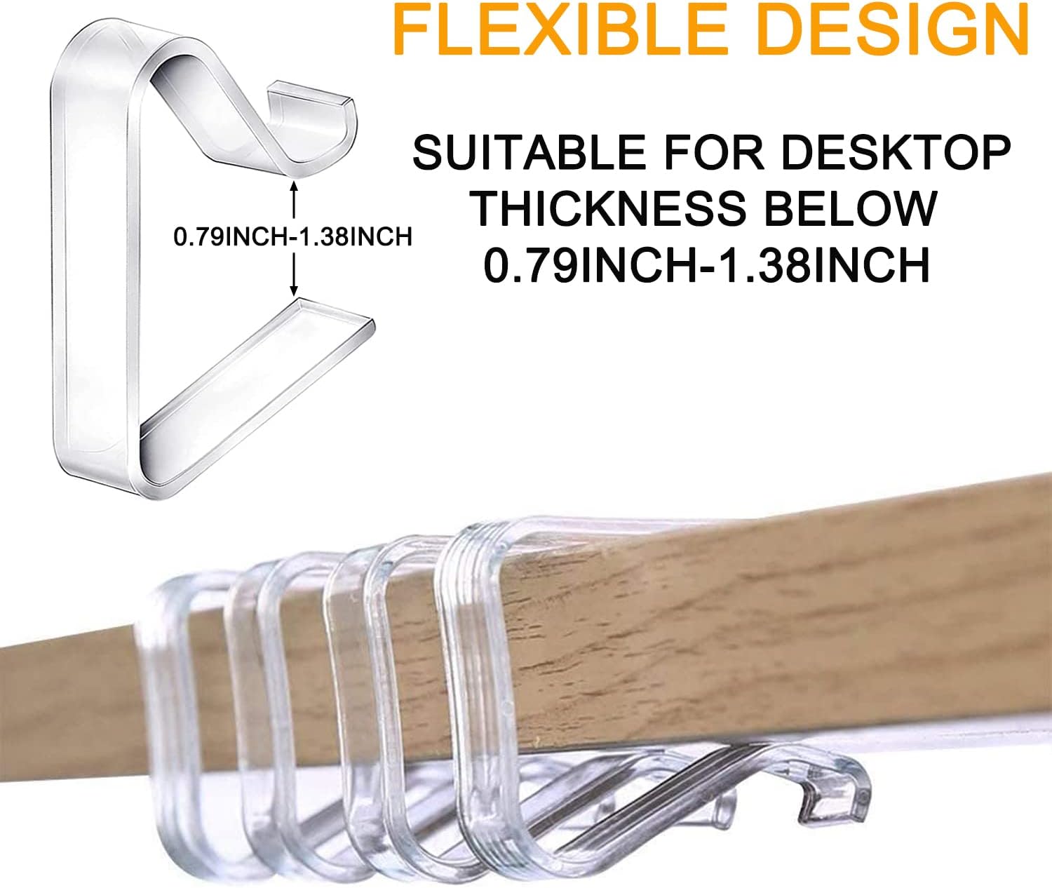 24 Pieces Transparent Tablecloth Clips, Plastic Tablecloth Clips, Windproof Tablecloth Holder Clips, Tablecloth Holder for Christmas, Home, Wedding, Party, Indoor, Outdoor, Camping, Picnic (24 Pieces, Small) - Image 3