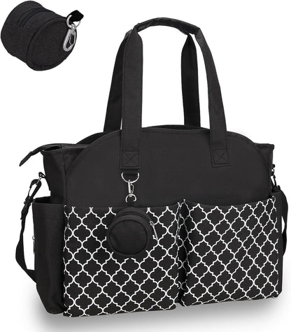 Baby Storage Bag - Multifunctional Diaper Bag with 13 Compartments - Including Special Pacifier Pocket - Large Capacity for All Baby Needs - Black - Image 2