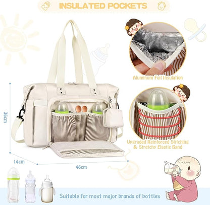 Baby Storage Bag - With Changing Mat - Multiple Storage Compartments - Suitable for Daily Use - Image 4