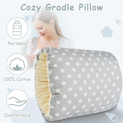 Nursing Pillow - For Breast and Bottle Feeding - Adjustable Height - Suitable for Crib and Bed - Washable Cover - 100% Cotton - Universal Size - Image 3