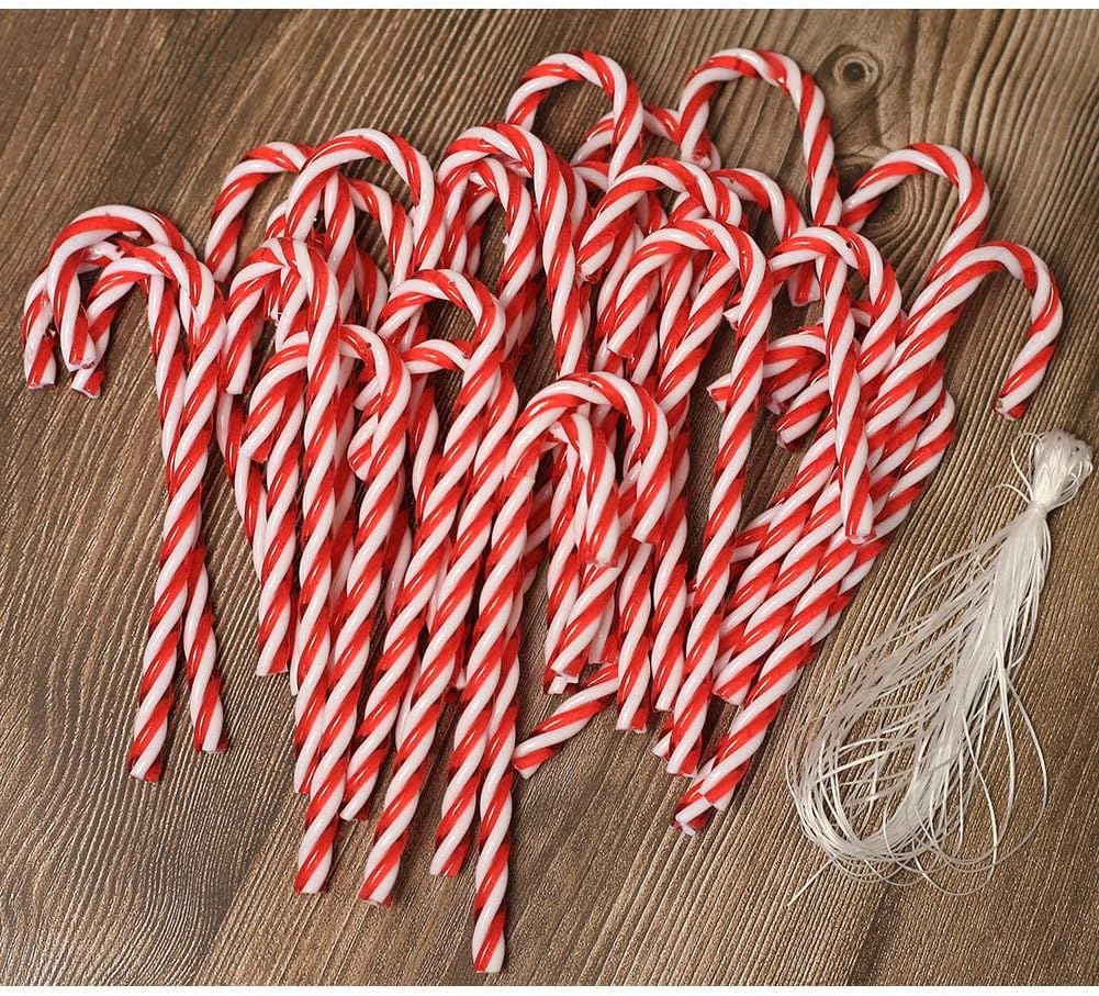 Christmas Decorations - 32 Pieces of Christmas Candy Canes - Red Christmas Hangers - Approx. 15 cm - For Christmas Tree and Interior - Image 3