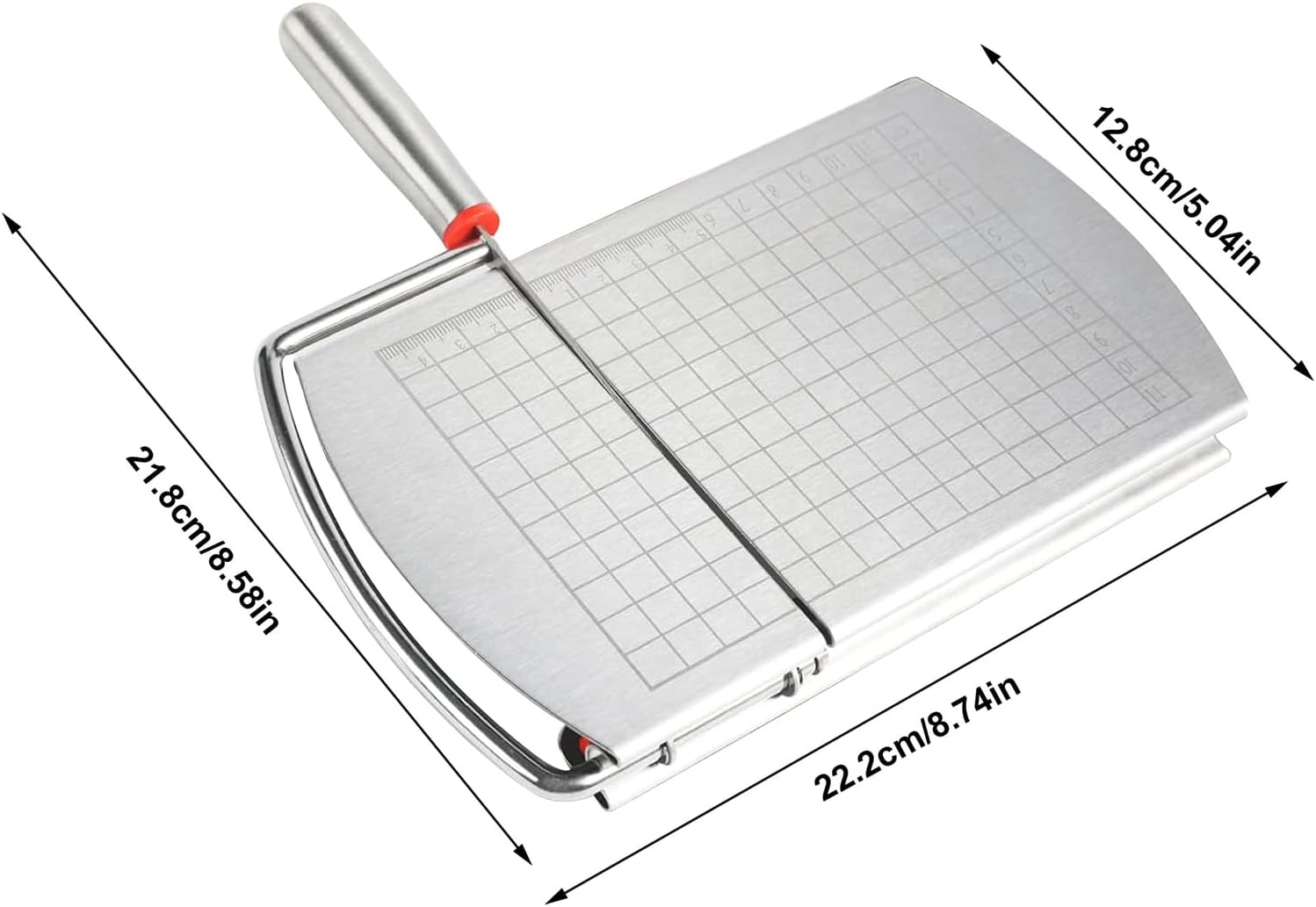 Cheese Cutter - Stainless Steel Blade with Measuring Scale - For Block Cheese and Sausage - Multifunctional Kitchen Aid - Image 2