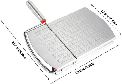 Cheese Cutter - Stainless Steel Blade with Measuring Scale - For Block Cheese and Sausage - Multifunctional Kitchen Aid - Image 2