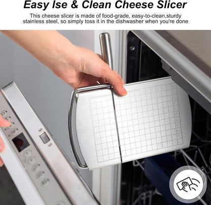 Cheese Cutter - Stainless Steel Blade with Measuring Scale - For Block Cheese and Sausage - Multifunctional Kitchen Aid - Image 5
