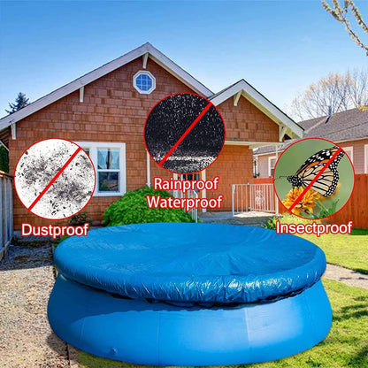 Swimming pool cover - Round pool cover - For above-ground pools - Waterproof and dustproof protective cover - For inflatable pools -8ft - Image 3