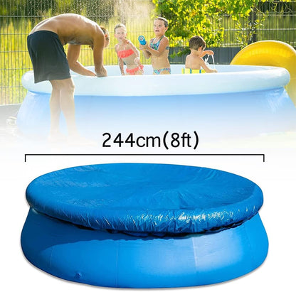 Swimming pool cover - Round pool cover - For above-ground pools - Waterproof and dustproof protective cover - For inflatable pools -8ft - Image 4