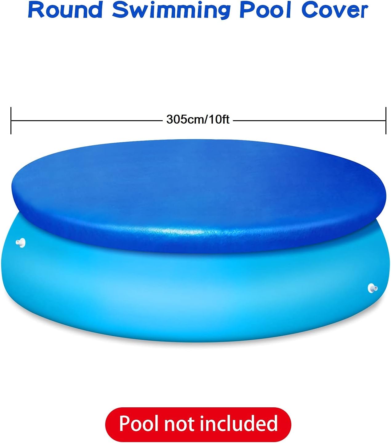 Pool Cover - Round Pool Cover - Round Pool Cover Dust Cover - Suitable for Round Inflatable Pools for Home Use - 10 ft - Image 3