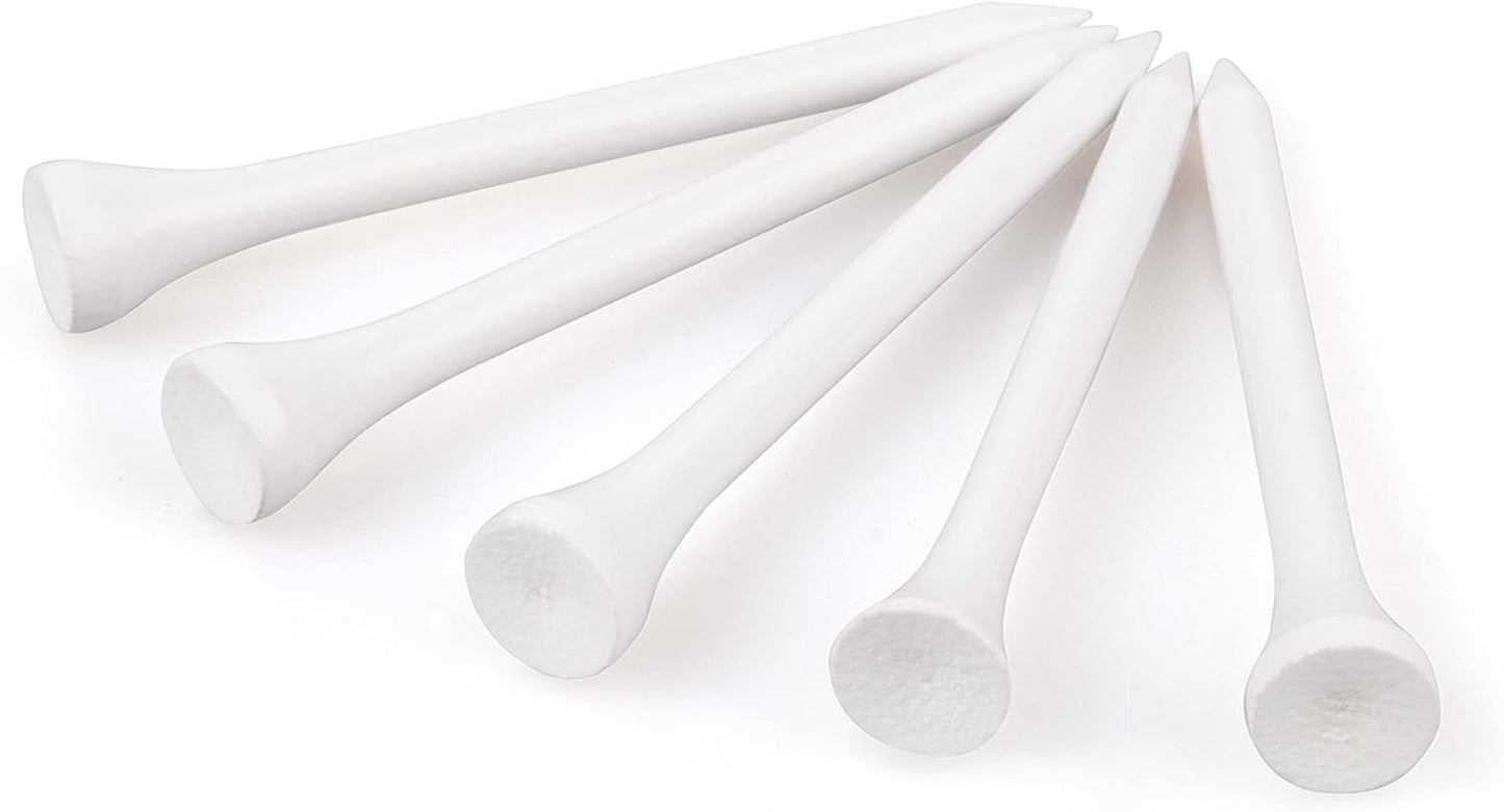 Wooden golf tee - 70 mm - White - 100 pieces - Image 3
