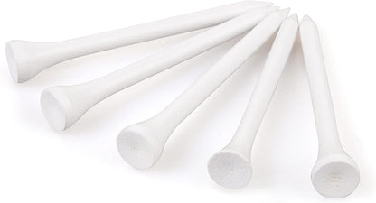 Wooden golf tee - 70 mm - White - 100 pieces - Image 3