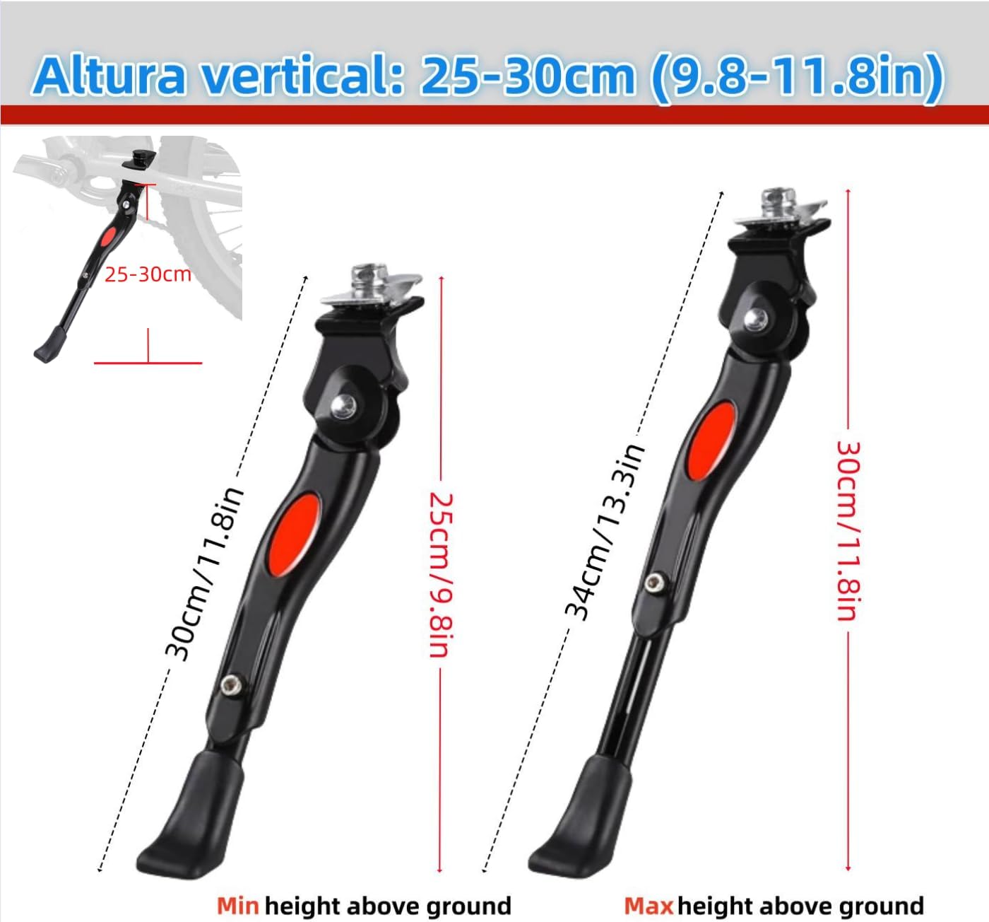 Bicycle stand - Adjustable bicycle stand - Aluminum bicycle stand - Suitable for mountain bikes, racing bikes and folding bikes with wheel sizes of 22"-24"-26"-28" - Image 3