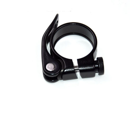 Mountain bike seatpost clamp - aluminum alloy - quick release seatpost clamp - 28.6 mm - black