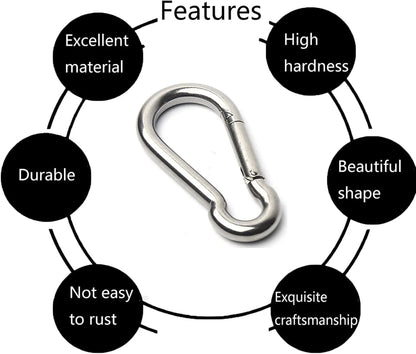 Buckle - M6 buckle - Suitable for hiking, camping, fishing, dog leashes, etc. - 60mm - Can bear 70kg - 10 pieces (not suitable for climbing) - Image 4