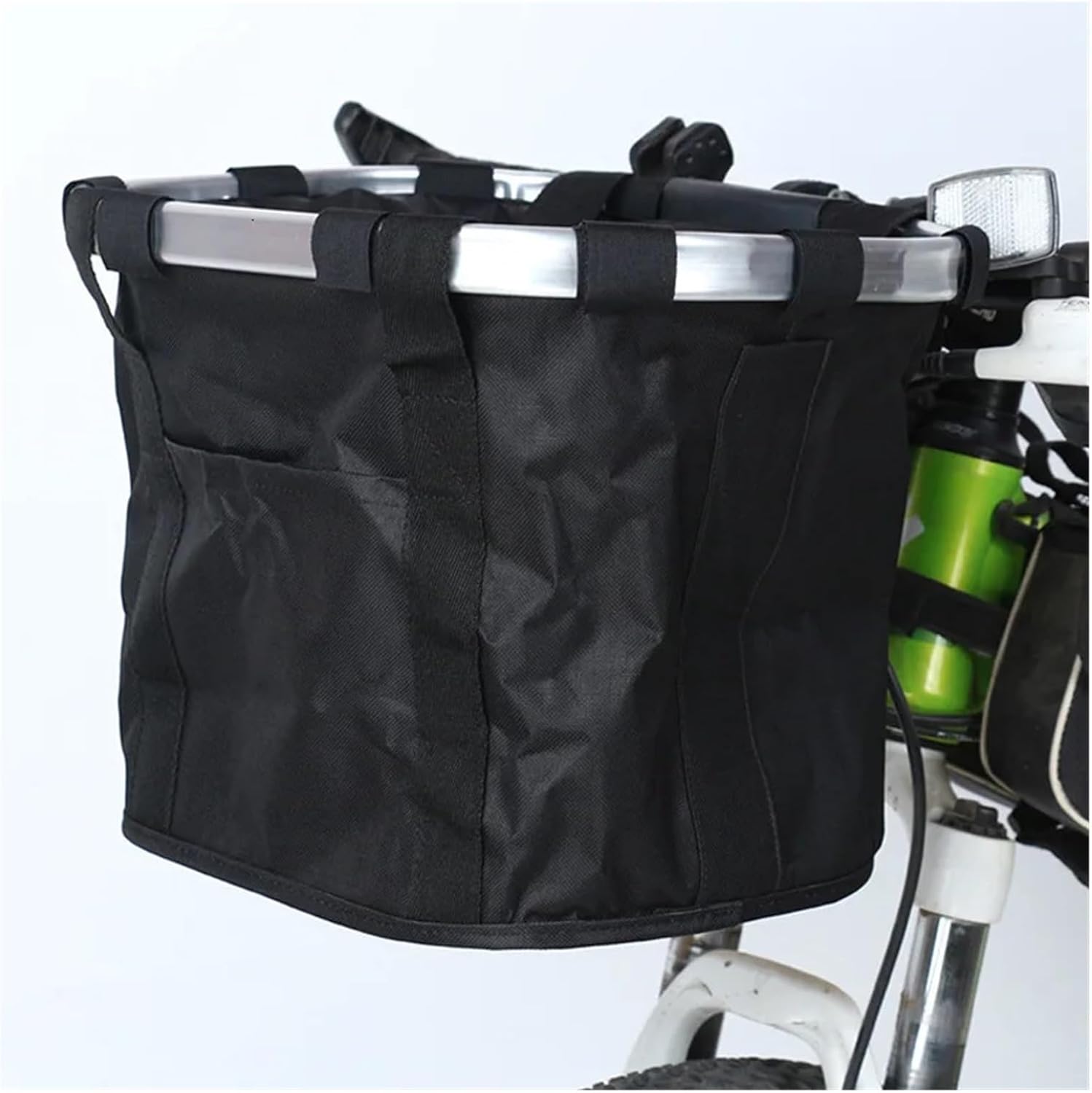Bicycle basket - Front bike basket - Small dog carrier - Removable mountain bike handlebar tube - Hanging foldable luggage bag with a load capacity of 5 kg - Black - Image 4