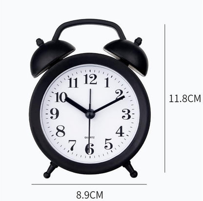 Children's Alarm Clock-Children's Alarm Clock-Children's Twin Bells-Cute Battery-Powered-Analog Mini Round Bedside Alarm Clock-Children's Gift Children's Student Alarm Clock Home Decor (Blue) - Image 4