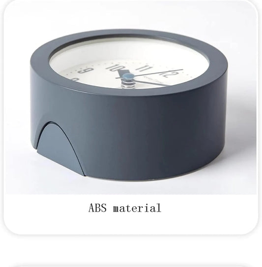 Children's Silent Analogue Alarm Clock with Snooze, Night Light and Increasing Alarm Volume for Bedroom and Study Desk, Grey - Image 3