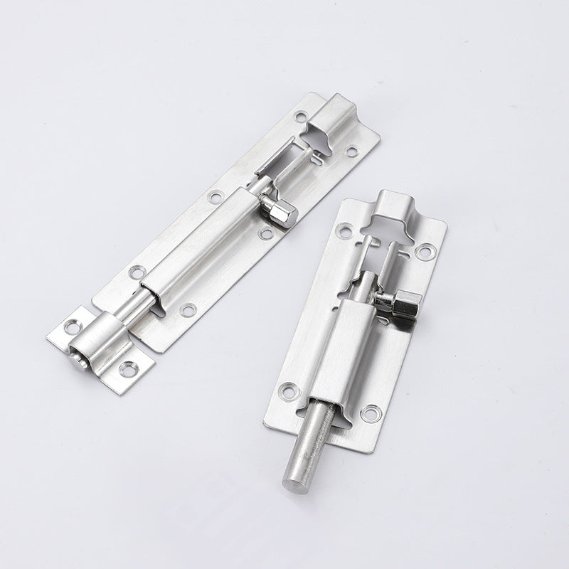 Door Latch - Sliding Latch Made of Stainless Steel 304 with Screws - Suitable for Bathrooms, Bedrooms, Sheds and Garden Toilets - 4" (97mm) - Image 2
