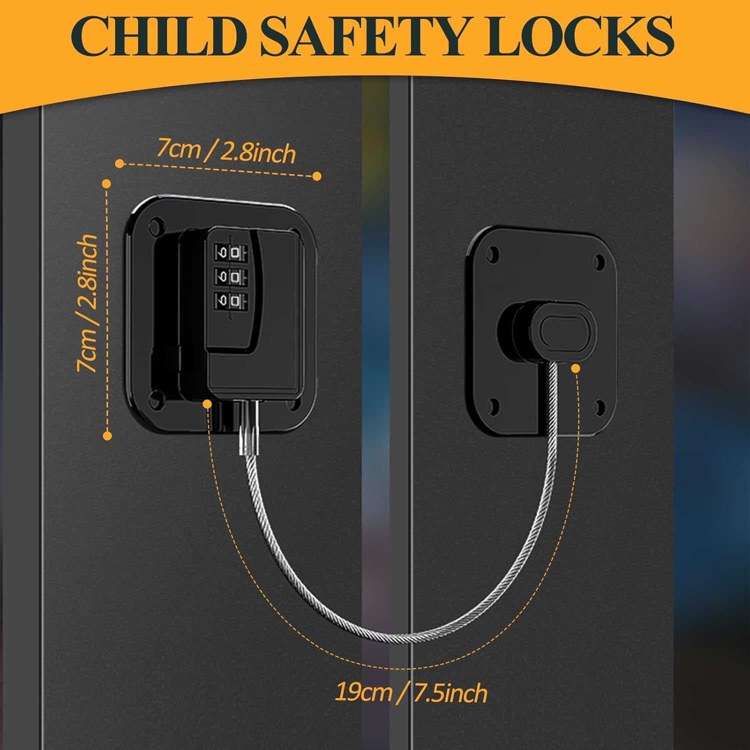 Child Lock Window Locks Refrigerator Locks - Suitable for Baby Safety - High Quality Child-Proof Refrigerator Locks - Strong Self-Adhesive No Drilling Required Window Drawer Cabinet - Pack of 2 - Image 5