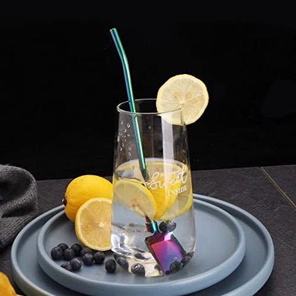Straws - Tea Egg - Reusable and Removable Spoon - Tea Egg Accessories - 304 Stainless Steel - 8 Pieces - With 8 Cleaning Brushes - Image 2