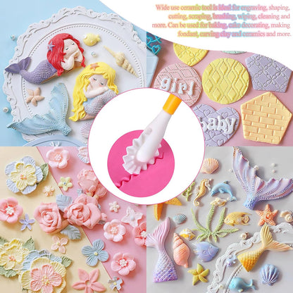 Fondant Tools - Cake Decorating Tools - Icing Clay Tools - Cake Modeling Cutting Tools - Sugarcraft Sculpture Model DIY Tools - Baking Accessories - 19 Pieces - Image 2