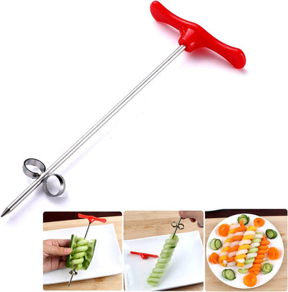 Vegetable cutter - Cutting tools - Potato, carrot, cucumber salad cutter - Manual spiral cutter - Baking - 20 pieces