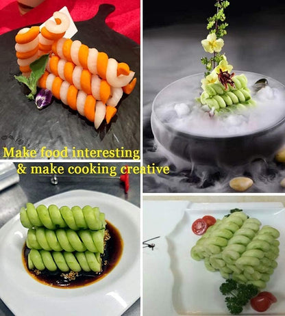 Vegetable cutter - Cutting tools - Potato, carrot, cucumber salad cutter - Manual spiral cutter - Baking - 20 pieces - Image 3