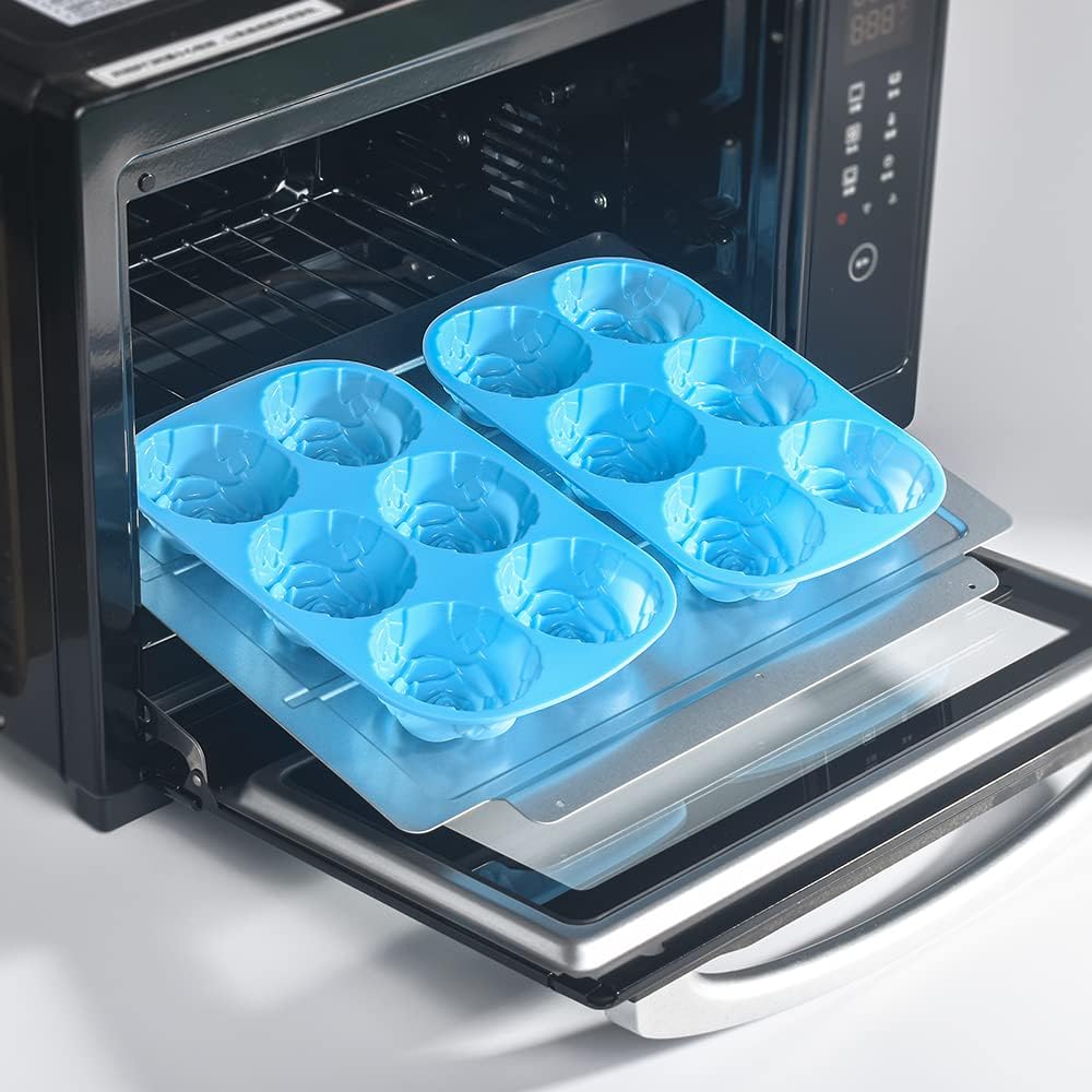 Cavity Flower Shaped Silicone Molds - Non-Stick Silicone, Jumbo Roses, Suitable for Candy, Chocolate, Jelly, Ice Cubes and Roses - Set of 3 - Image 3