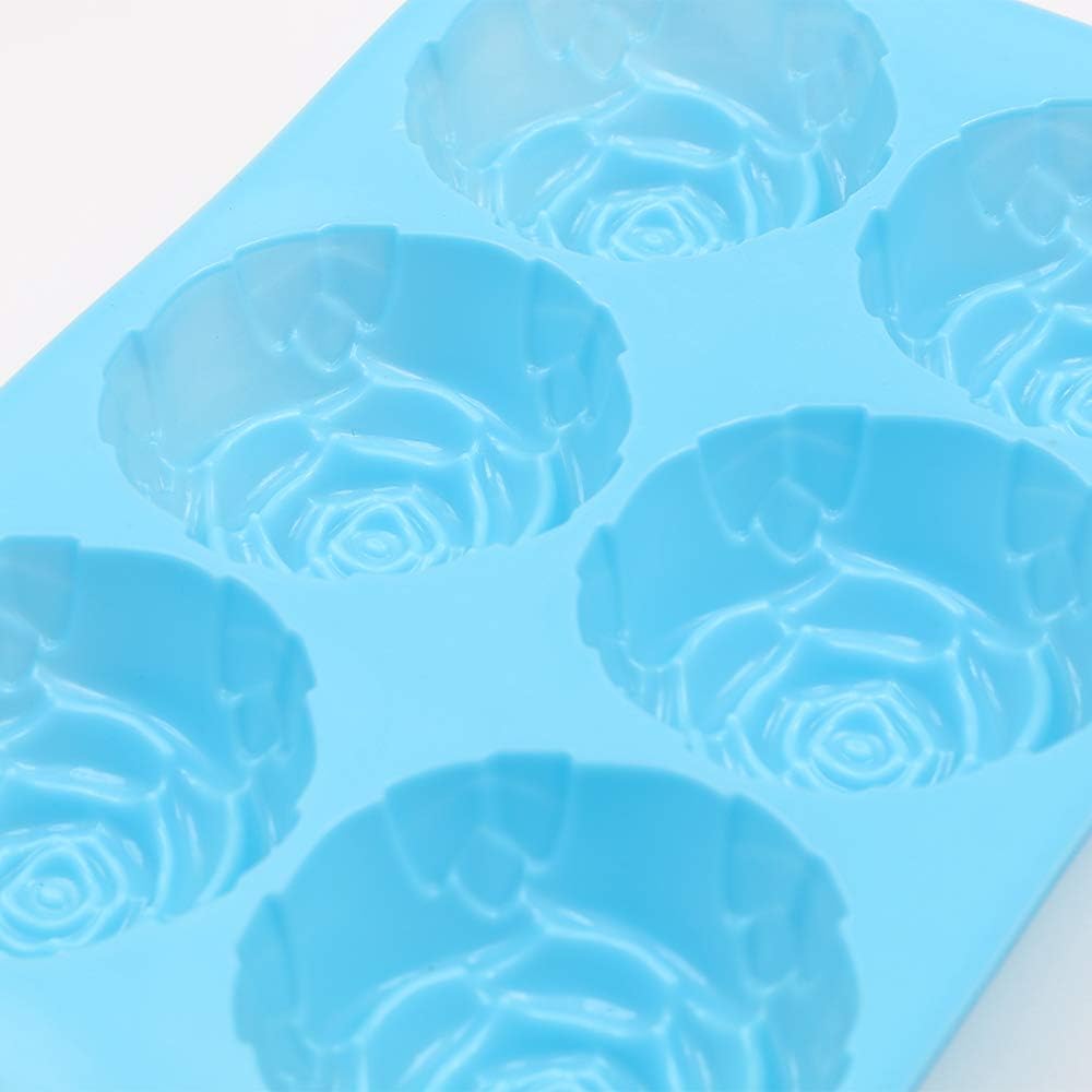 Cavity Flower Shaped Silicone Molds - Non-Stick Silicone, Jumbo Roses, Suitable for Candy, Chocolate, Jelly, Ice Cubes and Roses - Set of 3 - Image 4