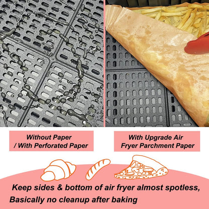 Silicone Baking Paper - Suitable for Airfryer Liners - Compatible with Dual-Zone Fryers - 100 Pieces - Image 3