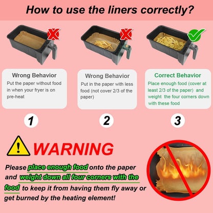 Silicone Baking Paper - Suitable for Airfryer Liners - Compatible with Dual-Zone Fryers - 100 Pieces - Image 4