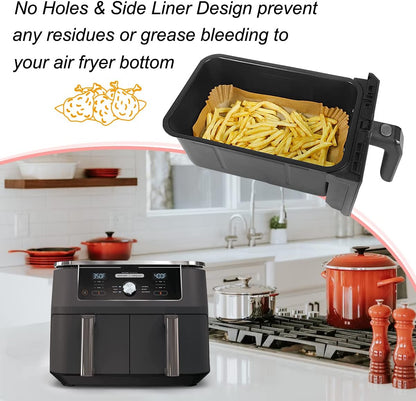 Silicone Baking Paper - Suitable for Airfryer Liners - Compatible with Dual-Zone Fryers - 100 Pieces - Image 5